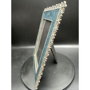DSG Metal Enamel Frame 6x8 Blue‎ Picture With Rhinestone